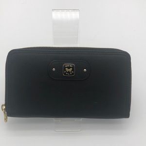 See by Chloe long leather black wallet